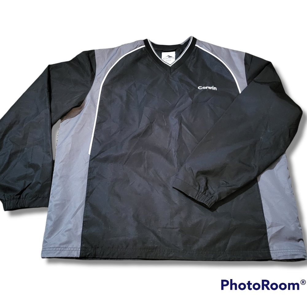 AUGUSTA SPORTSWEAR XL WINDPROOF JERSEY CORWIN BLACK 100% POLYESTER